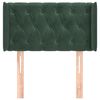vidaXL T&ecirc;te de lit avec oreilles Vert fonc&eacute; 83x16x78/88 cm Velours