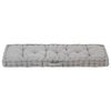 vidaXL Coussin de plancher de palette Coton 120x40x7 cm Gris