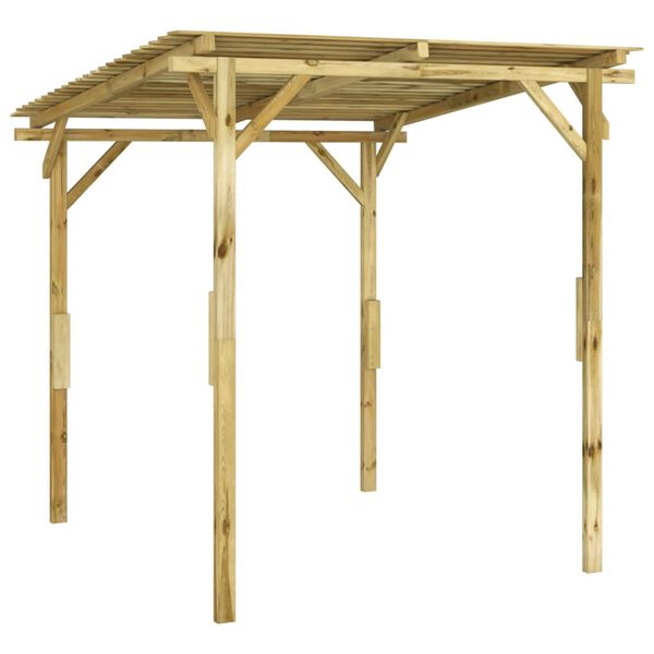 vidaXL Auvent de jardin Bois de pin impr&eacute;gn&eacute; 180x180x189 cm