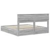 vidaXL Lit de Rangement Gris Sonoma 180 x 200 cm Bois d'ing&eacute;nierie