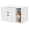 vidaXL Maison pour chat Blanc 85 x 55 x 50 cm Bois d'ing&eacute;nierie