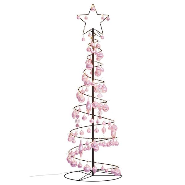 vidaXL Sapin de No&euml;l &agrave; LED avec boules 100 LED blanc chaud 150 cm