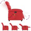 vidaXL Fauteuil de massage inclinable rouge similicuir