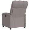vidaXL Fauteuil de massage inclinable &eacute;lectrique Taupe Tissu