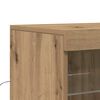 vidaXL Buffet LED Ch&ecirc;ne artisanal 41 x 37 x 100 cm Bois d'ing&eacute;nierie
