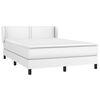 vidaXL Sommier &agrave; lattes de lit avec matelas Blanc 140x200cm Similicuir