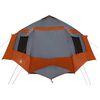 vidaXL Tente Cabane avec toit Gris et orange 405 x 405 x 273 cm
