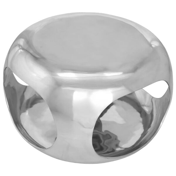 vidaXL Table basse aluminium 50x50x30 cm argent&eacute;