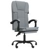 vidaXL Fauteuil inclinable de bureau Gris clair Tissu