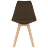 vidaXL Chaises &agrave; manger lot de 2 marron tissu