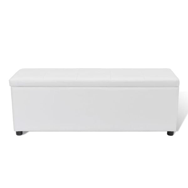 vidaXL Banc de rangement Blanc 118 x 44 x 44 cm