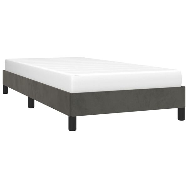 vidaXL Cadre de lit sans matelas gris fonc&eacute; 80x200 cm velours