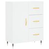 vidaXL Buffet haut Blanc 69,5x34x180 cm Bois d'ing&eacute;nierie