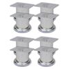 vidaXL Pieds ronds de canapé 8 pcs Chrome 60 mm