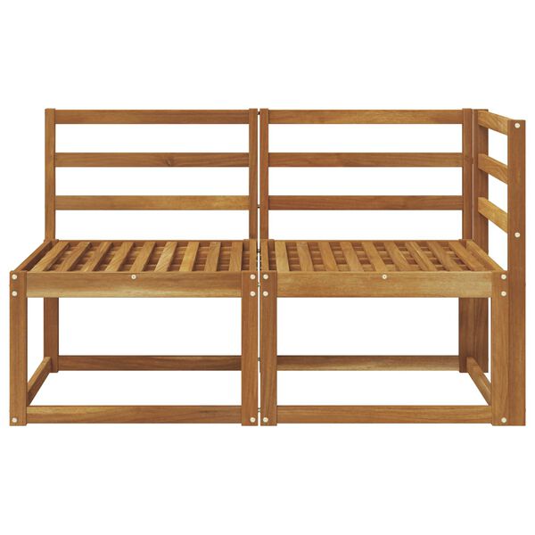 vidaXL Canap&eacute; d&rsquo;ext&eacute;rieur milieu et coin 2 Pi&egrave;ce Naturel