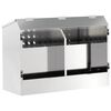 vidaXL Distributeur pour lapins Argent&eacute; 64,5 x 25,5 x 45,5 cm 6 kg