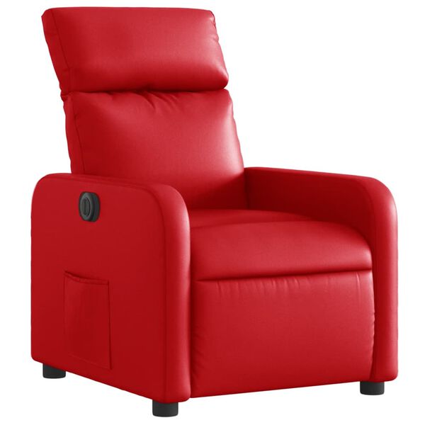 vidaXL Fauteuil inclinable &eacute;lectrique Rouge Similicuir