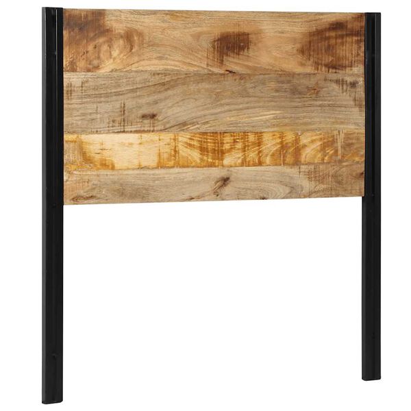 vidaXL T&ecirc;te de lit 100 cm bois massif manguier et fer