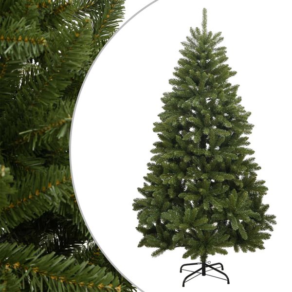 vidaXL Sapin de No&euml;l artificiel &agrave; charni&egrave;res avec support vert 180 cm