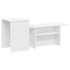 vidaXL Table console Blanc 91,5 x 35 x 38,5 cm Bois d'ing&eacute;nierie