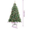 vidaXL Sapin de No&euml;l artificiel Vert 240 cm PVC et m&eacute;tal
