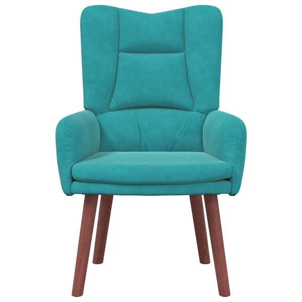 vidaXL fauteuil Turquoise 63 x 67 x 94 cm Velours
