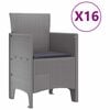 vidaXL Ensemble de salle &agrave; manger de jardin avec coussins 17 pcs