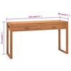 vidaXL Bureau avec 2 tiroirs 120x40x75 cm Bois de teck solide