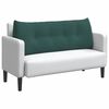 vidaXL Coussin de Dos Vert fonc&eacute; 120 x 24 x 50 cm Velours