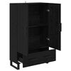 vidaXL Haut Armoire Ch&ecirc;ne noir 69,5 x 30 x 115 cm Bois d'ing&eacute;nierie
