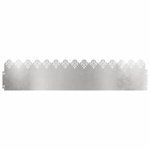vidaXL Bordures de pelouse 10 pcs Argent 103 x 0,05 x 22 cm