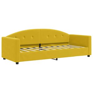 vidaXL Lit de repos sans matelas jaune 80x200 cm velours