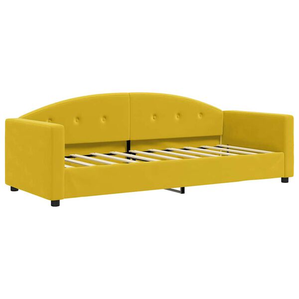 vidaXL Lit de repos sans matelas jaune 80x200 cm velours