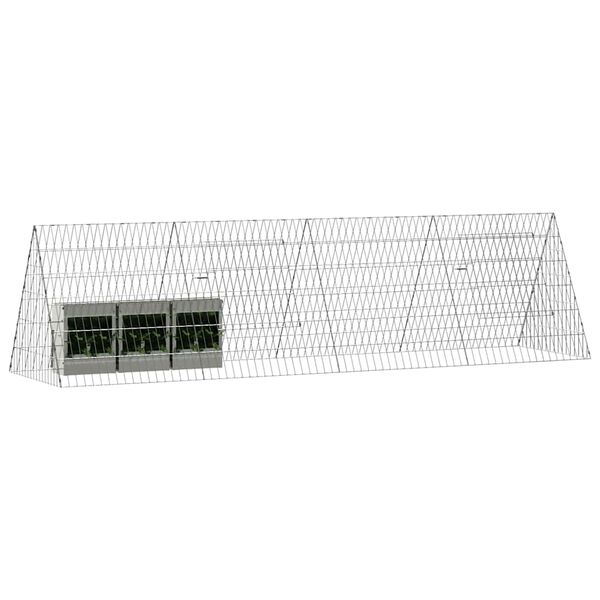 vidaXL Cage pour lapins Argent 650 x 55 x 55 cm Acier galvanis&eacute;