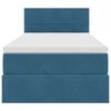 vidaXL Lit de Rangement avec matelas Bleu fonc&eacute; 90 x 190 cm Velours