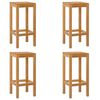 vidaXL Tabouret de bar 4 pcs Marron Bois de teck massif