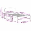 vidaXL Cadre de lit avec tête de lit Naturel 75 x 190 cm Pin massif