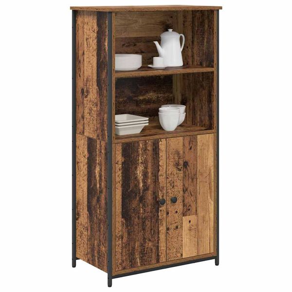 vidaXL Haut Armoire Bois Ancien 62 x 36 x 121,5 cm Bois d'ing&eacute;nierie