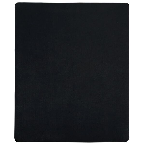 vidaXL Drap-housse Jersey Noir 160x200 cm Coton