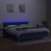 vidaXL Sommier &agrave; lattes de lit avec matelas LED Cr&egrave;me 160x200 cm Tissu