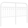 vidaXL T&ecirc;te de lit de remplacement m&eacute;tal blanc 135 cm
