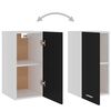 vidaXL Armoire suspendue "Lyon" Noir 29,5x31x60 cm Bois d'ing&eacute;nierie