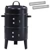 vidaXL Grill ext&eacute;rieur &Oslash; 40 x 80 cm Acier Noir
