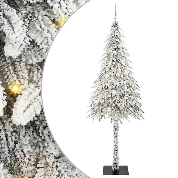 vidaXL Sapin de No&euml;l avec 300 LED Blanc 210 cm PE et Acier