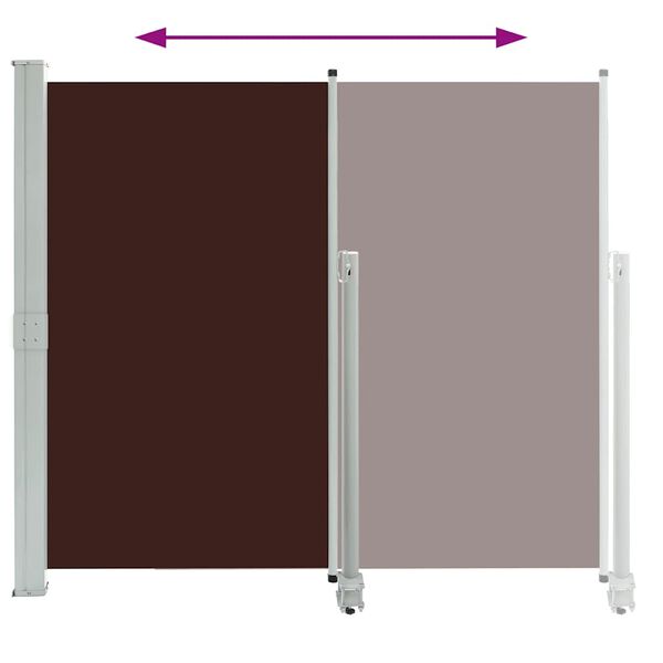 vidaXL Auvent latéral rétractable de patio 140 x 300 cm Marron