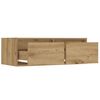 vidaXL Meuble TV avec lumi&egrave;res LED ch&ecirc;ne artisanal 75x35,5x25 cm