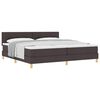 vidaXL Lit boxspring avec matelas Marron fonc&eacute; 200 x 200 cm tissu
