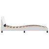 vidaXL Cadre de lit Dover blanc 90x190 cm similicuir