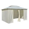 vidaXL Tonnelle avec rideaux 4 x 3 m Blanc