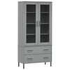 vidaXL Biblioth&egrave;que avec pieds en m&eacute;tal Gris 85x35x172,5 cm Bois OSLO